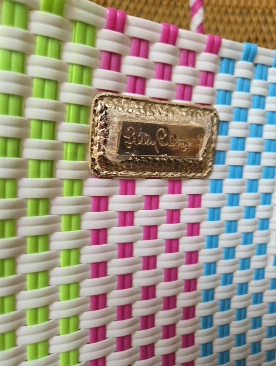 Lilly Pulitzer Woven Pastel Stripe Tote Bag - Multicolor GWP - Picture 3 of 4